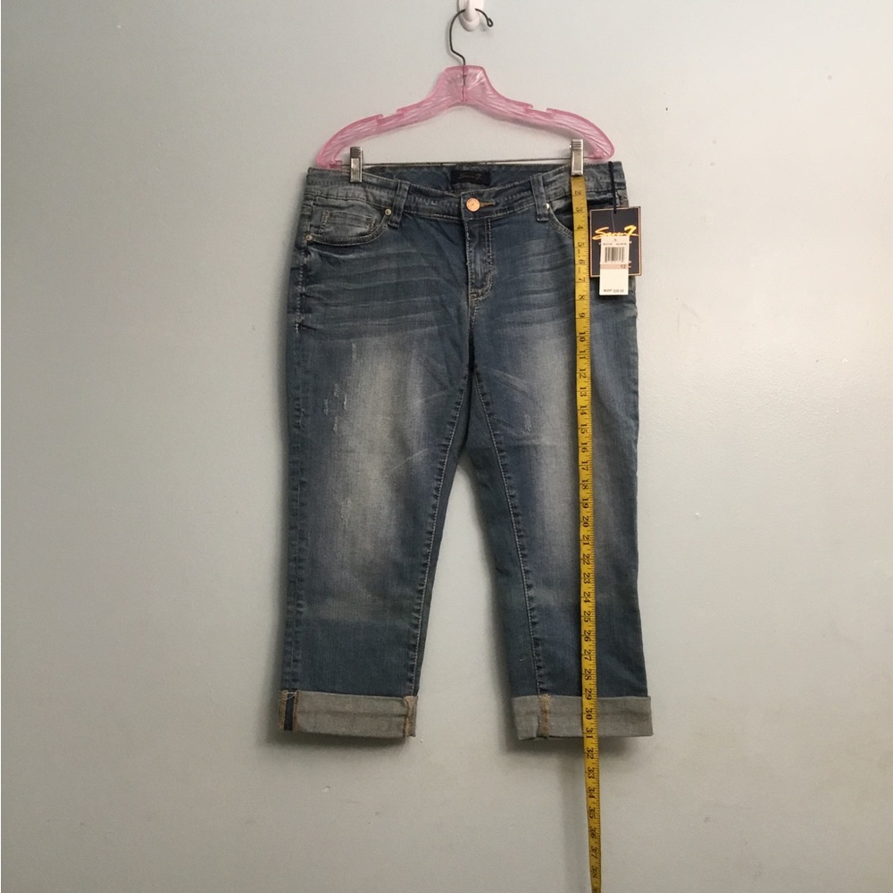 Seven7 Blue Ankle Cropped Jeans Casual Wear